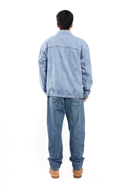 90s Vintage Levi's Light Blue Trucker Jacket (L/XL)