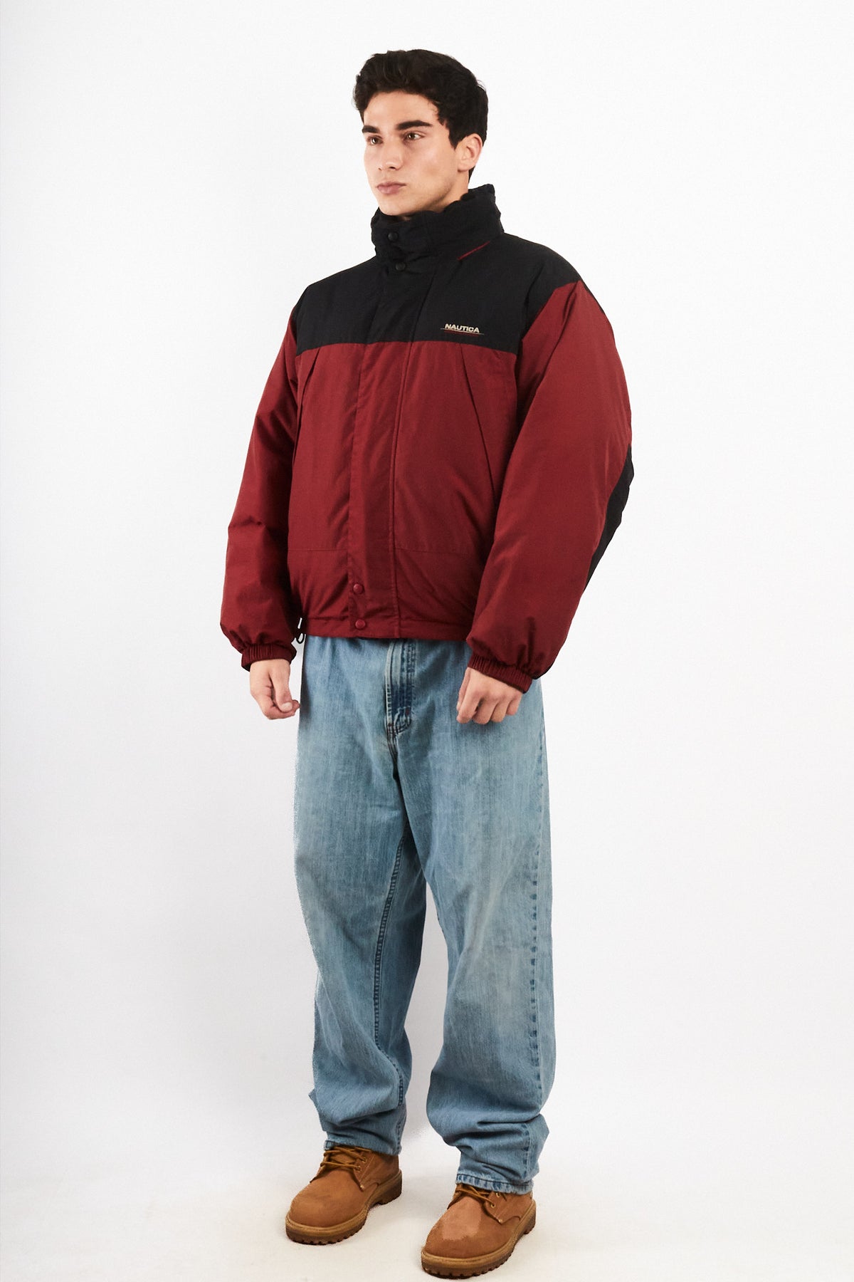 90s Vintage Nautica Competition Reversible Down Puffer Jacket (M/L)
