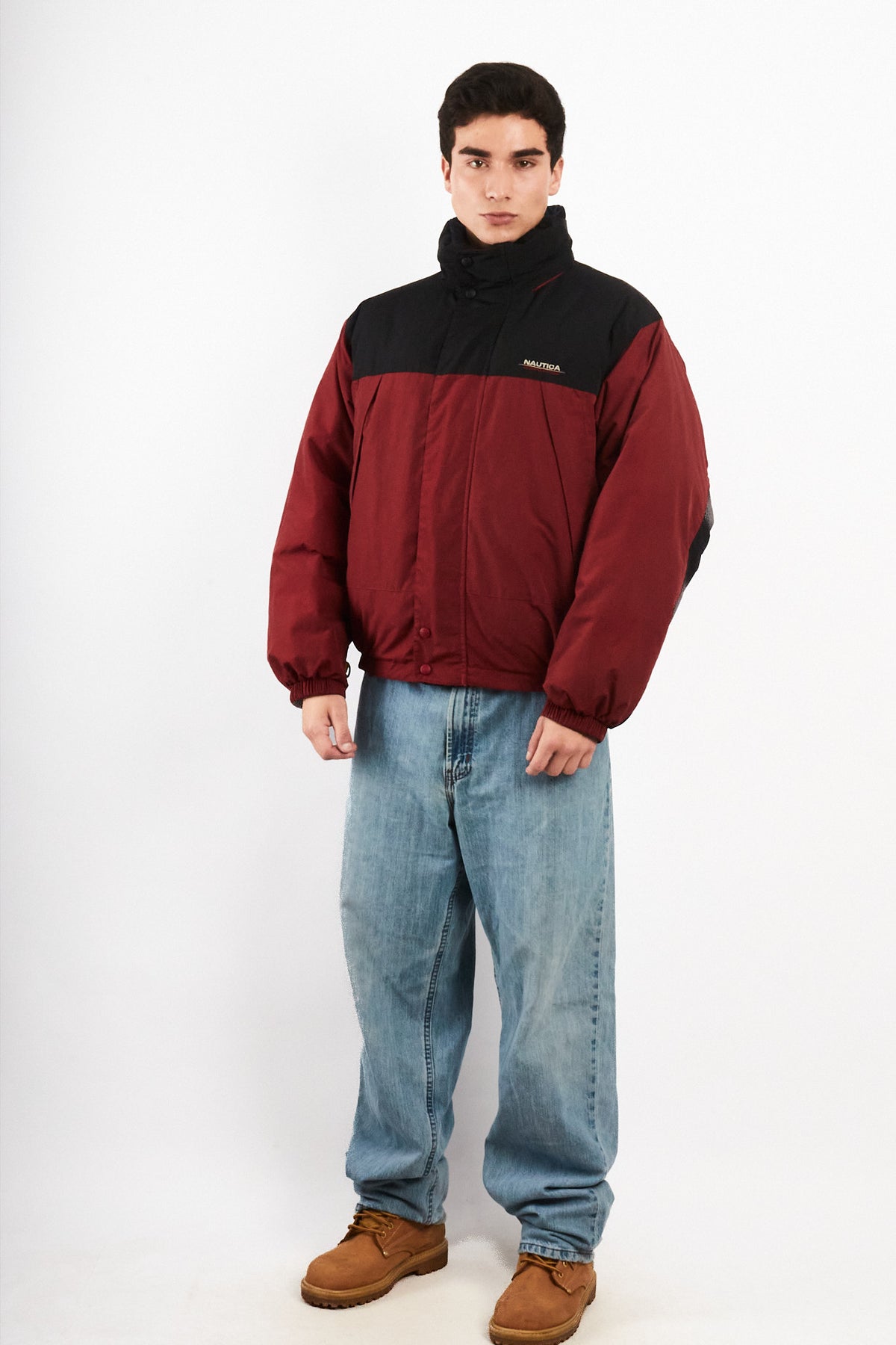 90s Vintage Nautica Competition Reversible Down Puffer Jacket (M/L)