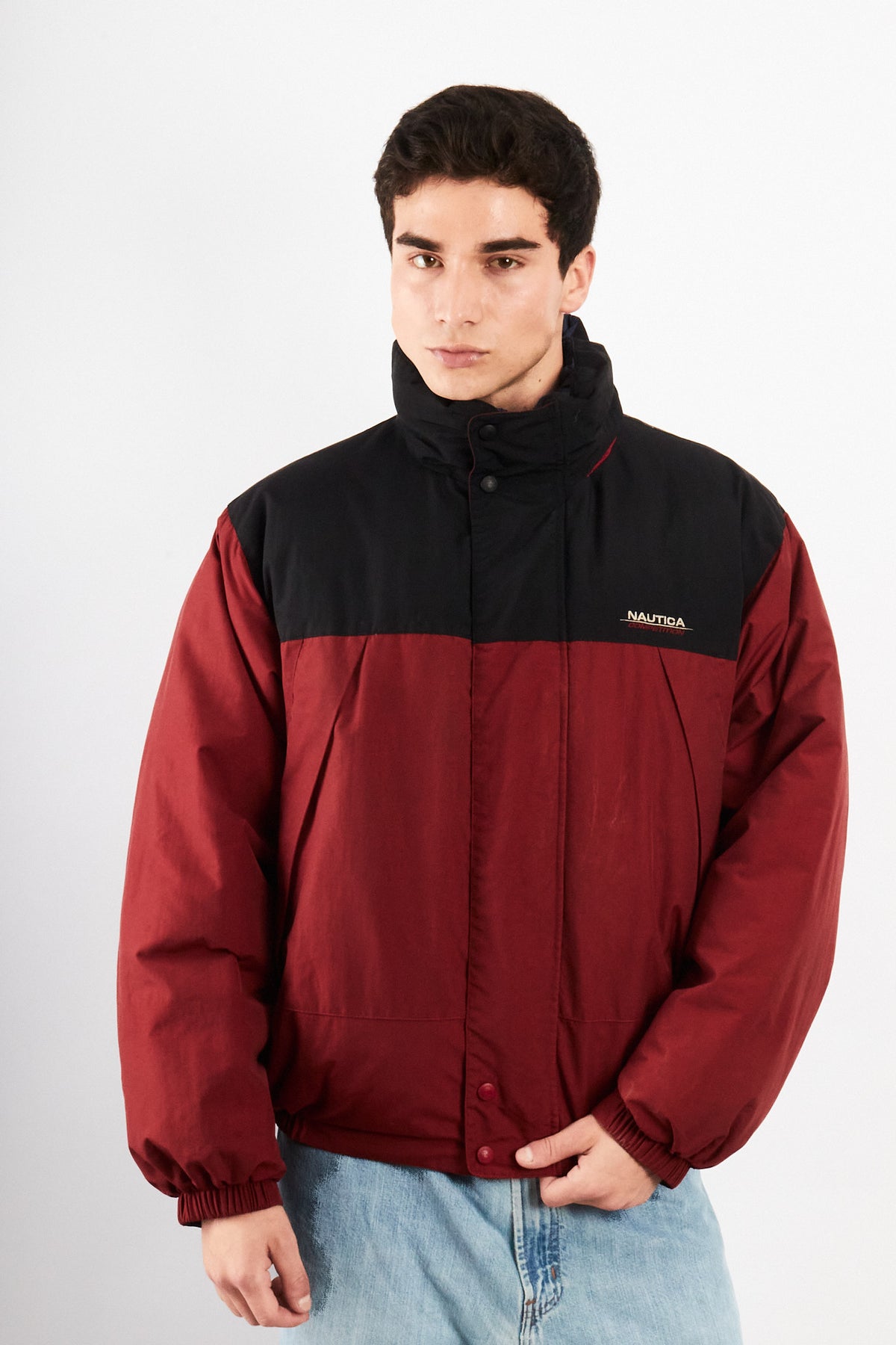 90s Vintage Nautica Competition Reversible Down Puffer Jacket (M/L)