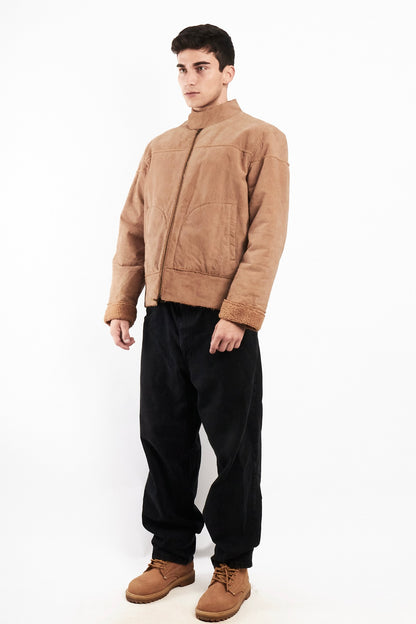 2000 Vintage Suede Sherpa Jacket (M)