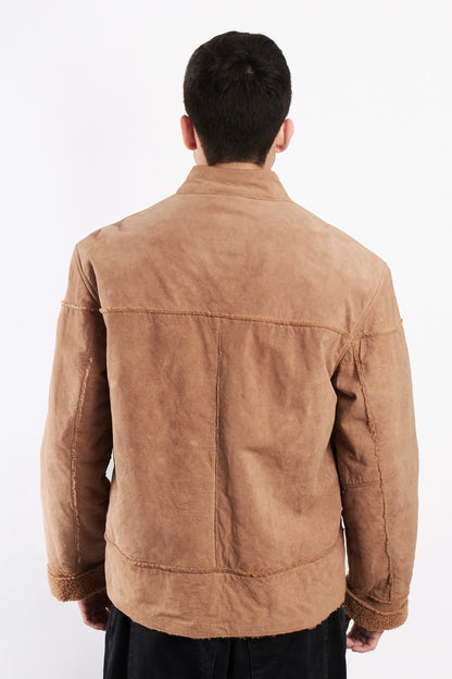 2000 Vintage Suede Sherpa Jacket (M)