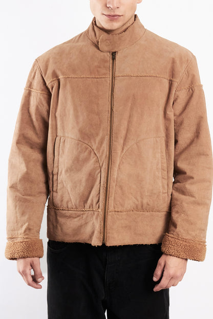2000 Vintage Suede Sherpa Jacket (M)