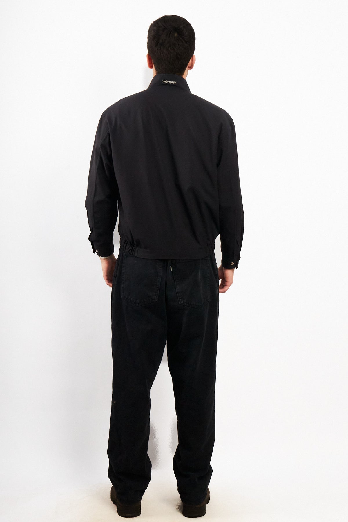 2000 Vintage Yves Saint Laurent Navy Bomber Jacket (S/M)
