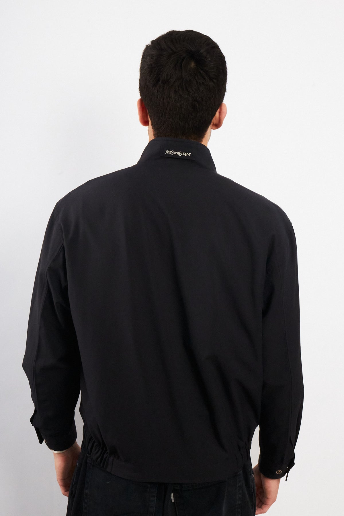 2000 Vintage Yves Saint Laurent Navy Bomber Jacket (S/M)