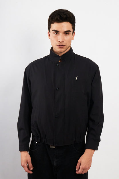 2000 Vintage Yves Saint Laurent Navy Bomber Jacket (S/M)