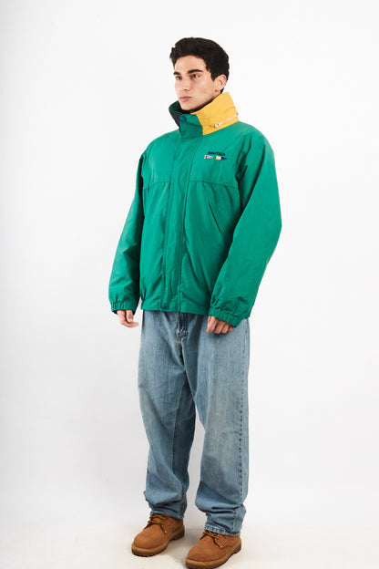 1990 Vintage Nautica Sailing Flag Colorblock Impermeable Jacket (L)