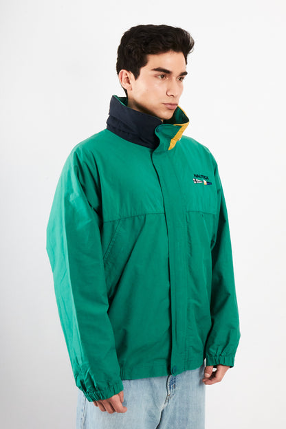 1990 Vintage Nautica Sailing Flag Colorblock Impermeable Jacket (L)
