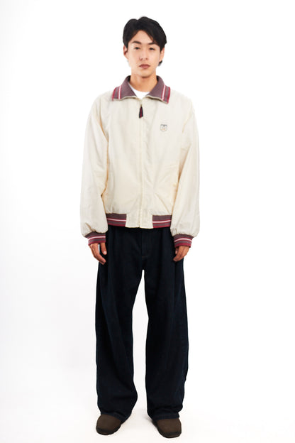 1990 Vintage Tommy Hilfiger Cream Bomber Jacket (L/XL)