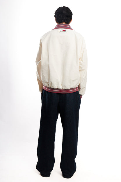 1990 Vintage Tommy Hilfiger Cream Bomber Jacket (L/XL)