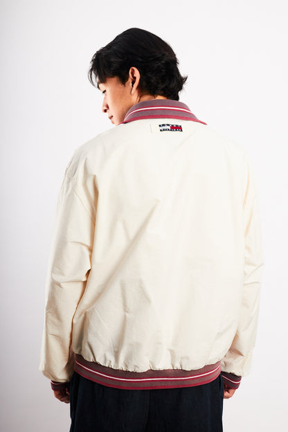 1990 Vintage Tommy Hilfiger Cream Bomber Jacket (L/XL)