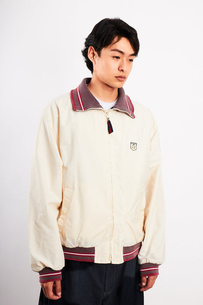 1990 Vintage Tommy Hilfiger Cream Bomber Jacket (L/XL)
