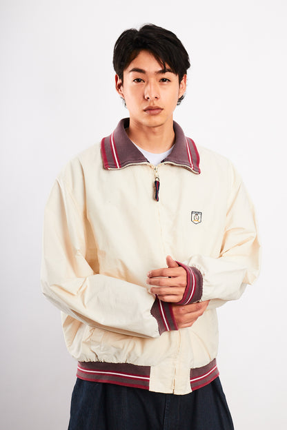 1990 Vintage Tommy Hilfiger Cream Bomber Jacket (L/XL)