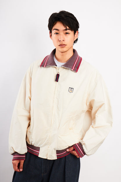 1990 Vintage Tommy Hilfiger Cream Bomber Jacket (L/XL)