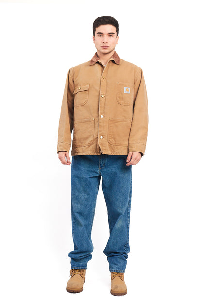 Vintage Carhartt C01 Hamilton Brown Michigan Chore Coat (M/L)