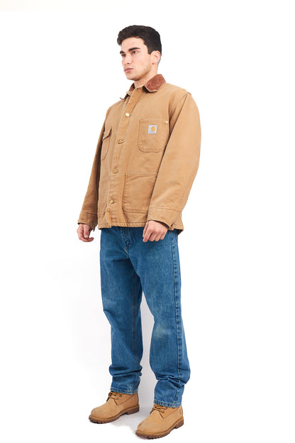 Vintage Carhartt C01 Hamilton Brown Michigan Chore Coat (M/L)
