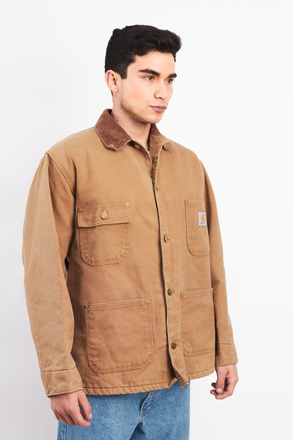 Vintage Carhartt C01 Hamilton Brown Michigan Chore Coat (M/L)