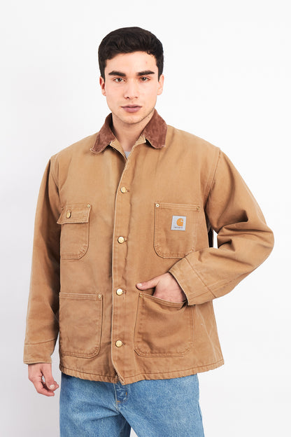 Vintage Carhartt C01 Hamilton Brown Michigan Chore Coat (M/L)