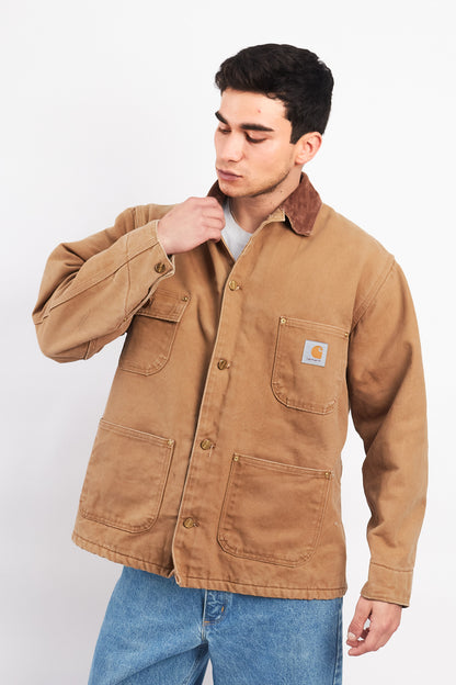 Vintage Carhartt C01 Hamilton Brown Michigan Chore Coat (M/L)