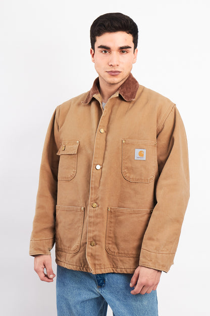 Vintage Carhartt C01 Hamilton Brown Michigan Chore Coat (M/L)