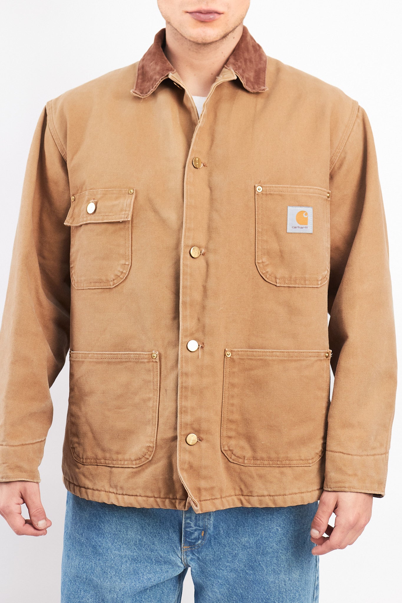 Vintage Carhartt C01 Hamilton Brown Michigan Chore Coat (M/L)