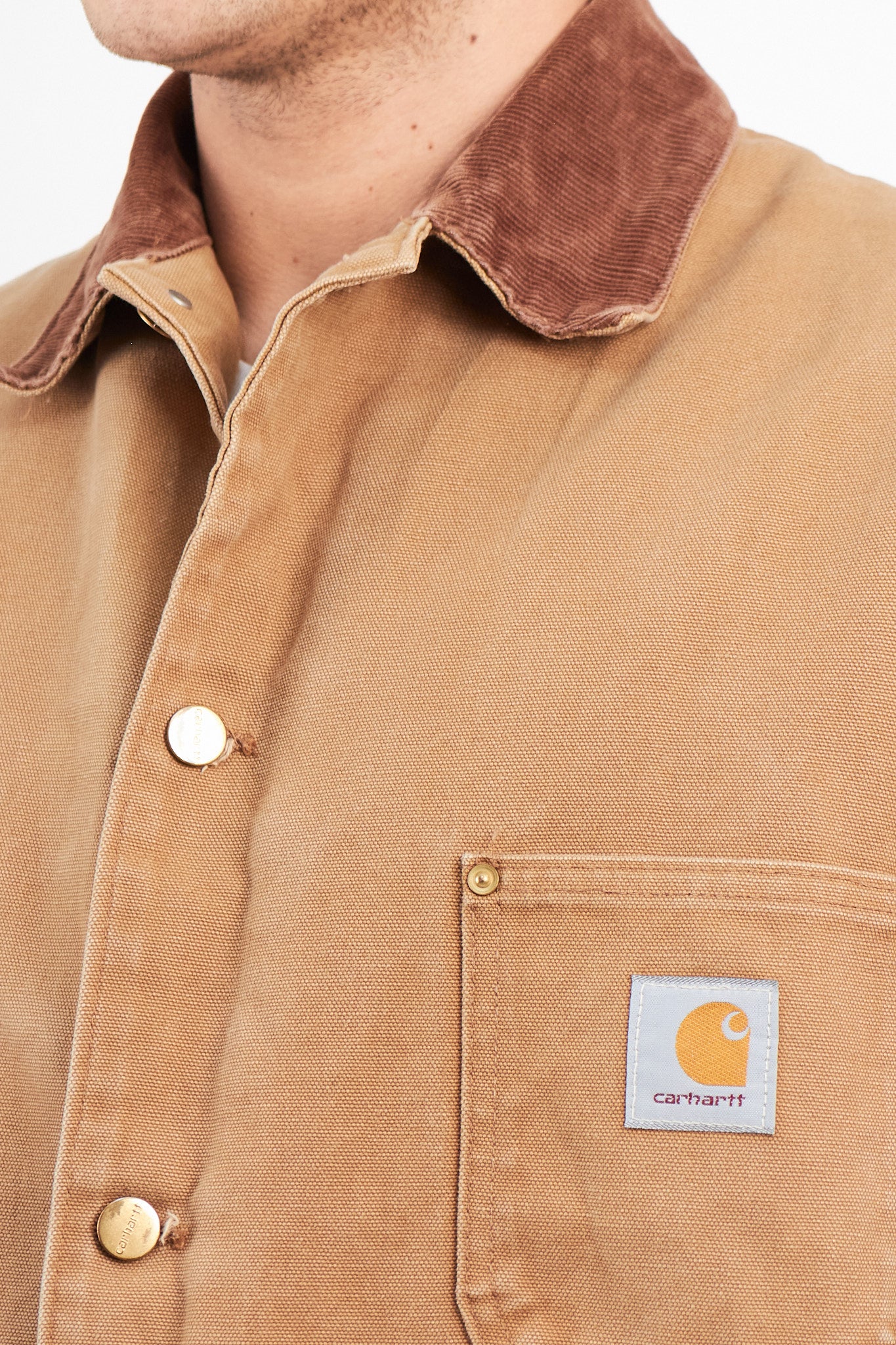 Vintage Carhartt C01 Hamilton Brown Michigan Chore Coat (M/L)