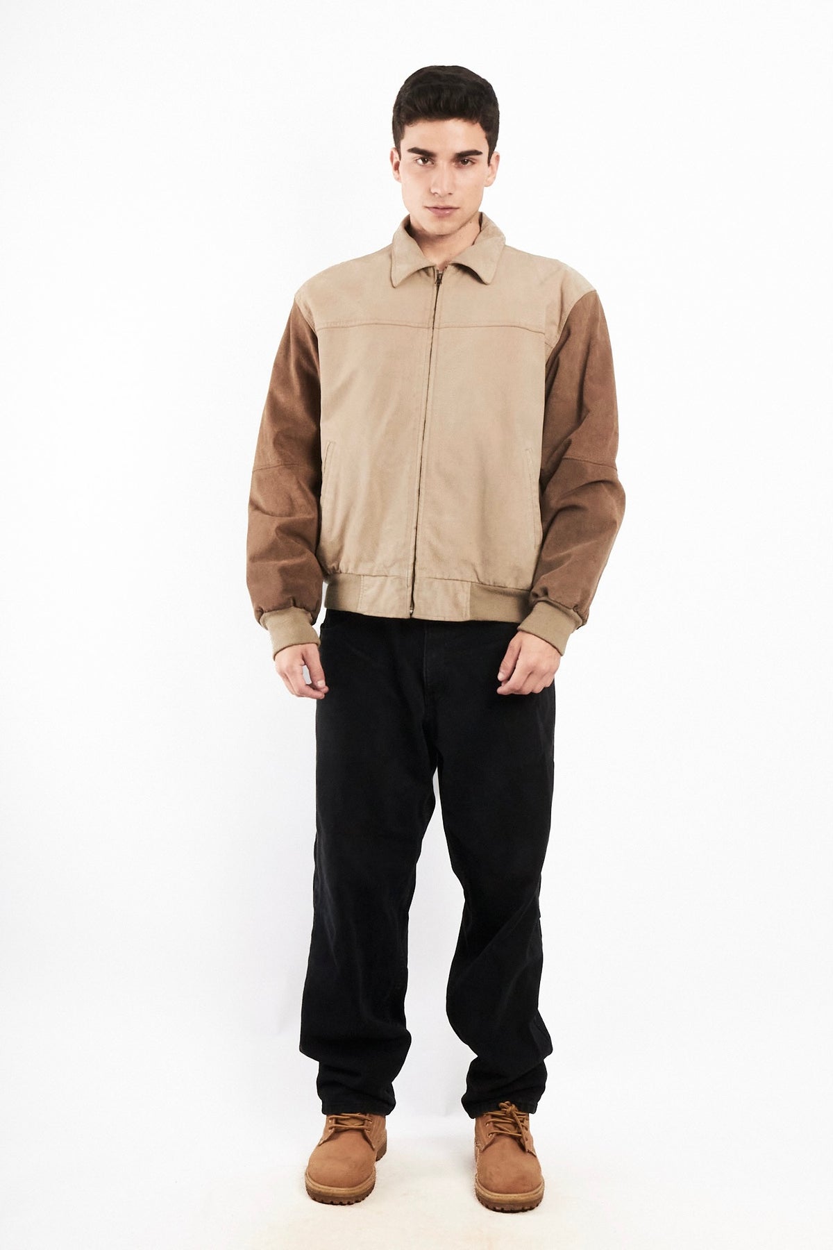 1990 Vintage Pierre Cardin Suede Varsity Jacket (M)