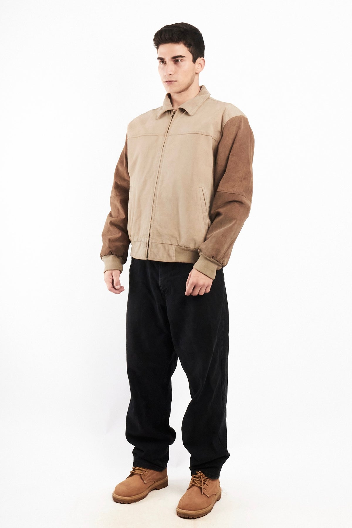 1990 Vintage Pierre Cardin Suede Varsity Jacket (M)