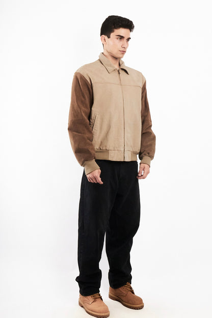 1990 Vintage Pierre Cardin Suede Varsity Jacket (M)