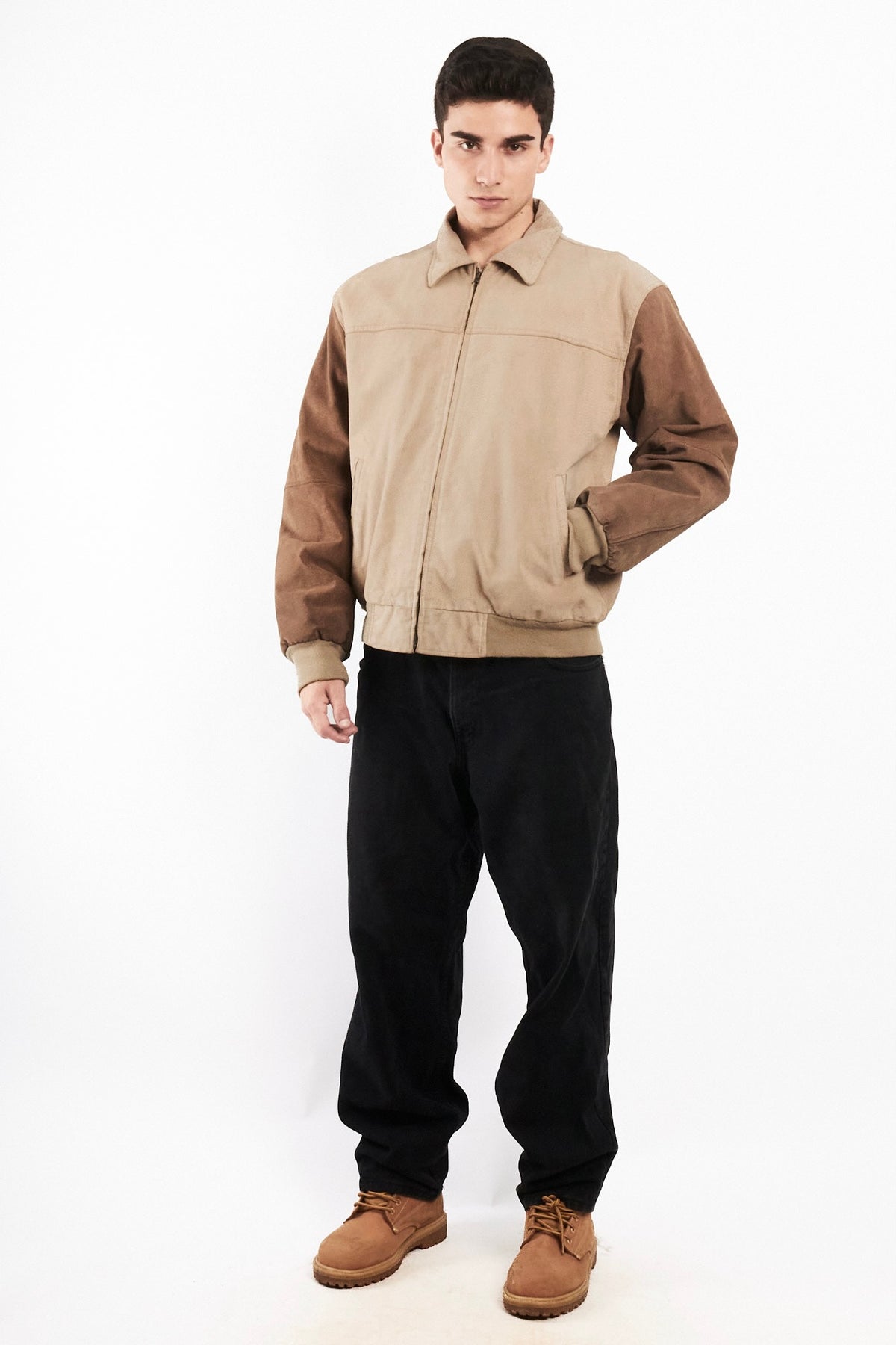 1990 Vintage Pierre Cardin Suede Varsity Jacket (M)