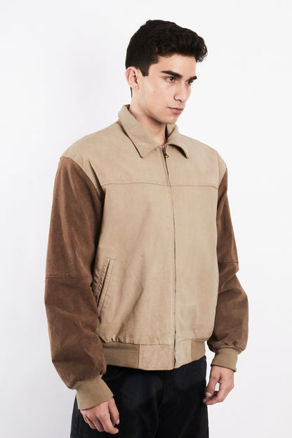 1990 Vintage Pierre Cardin Suede Varsity Jacket (M)
