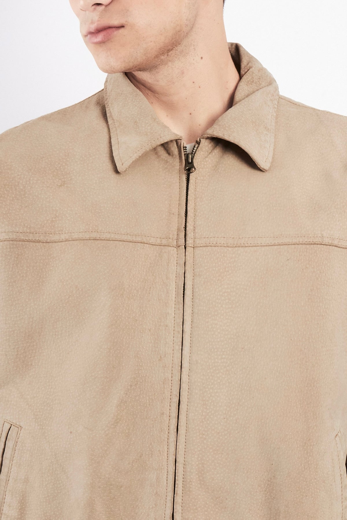 1990 Vintage Pierre Cardin Suede Varsity Jacket (M)