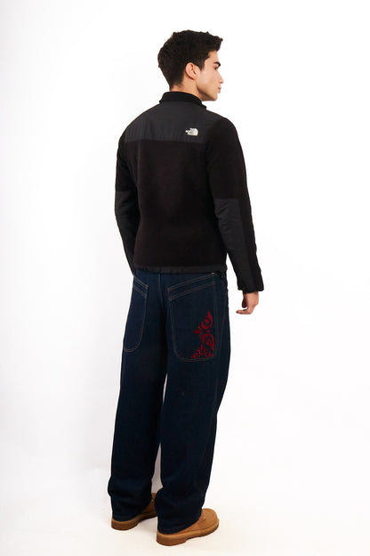 2000 Vintage The North Face Black Retro Denali Jacket (S)