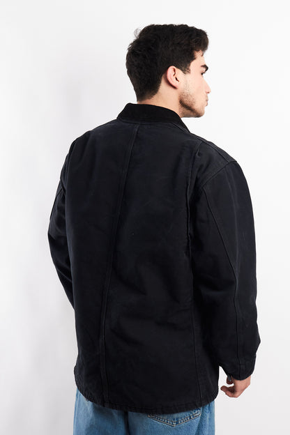 Vintage Carhartt C01 Black Michigan Chore Coat (M/L)