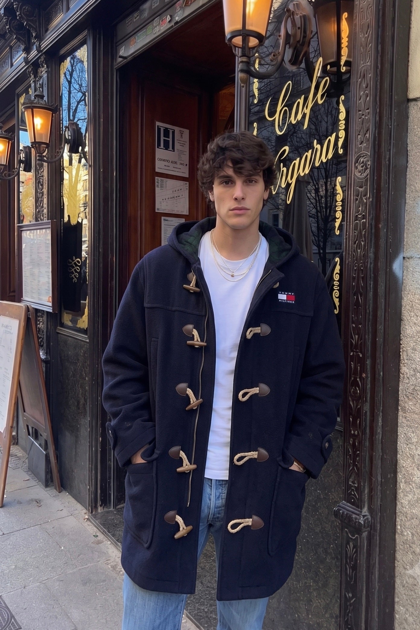 1990 Vintage Tommy Hilfiger Wool Duffle Coat (M/L)