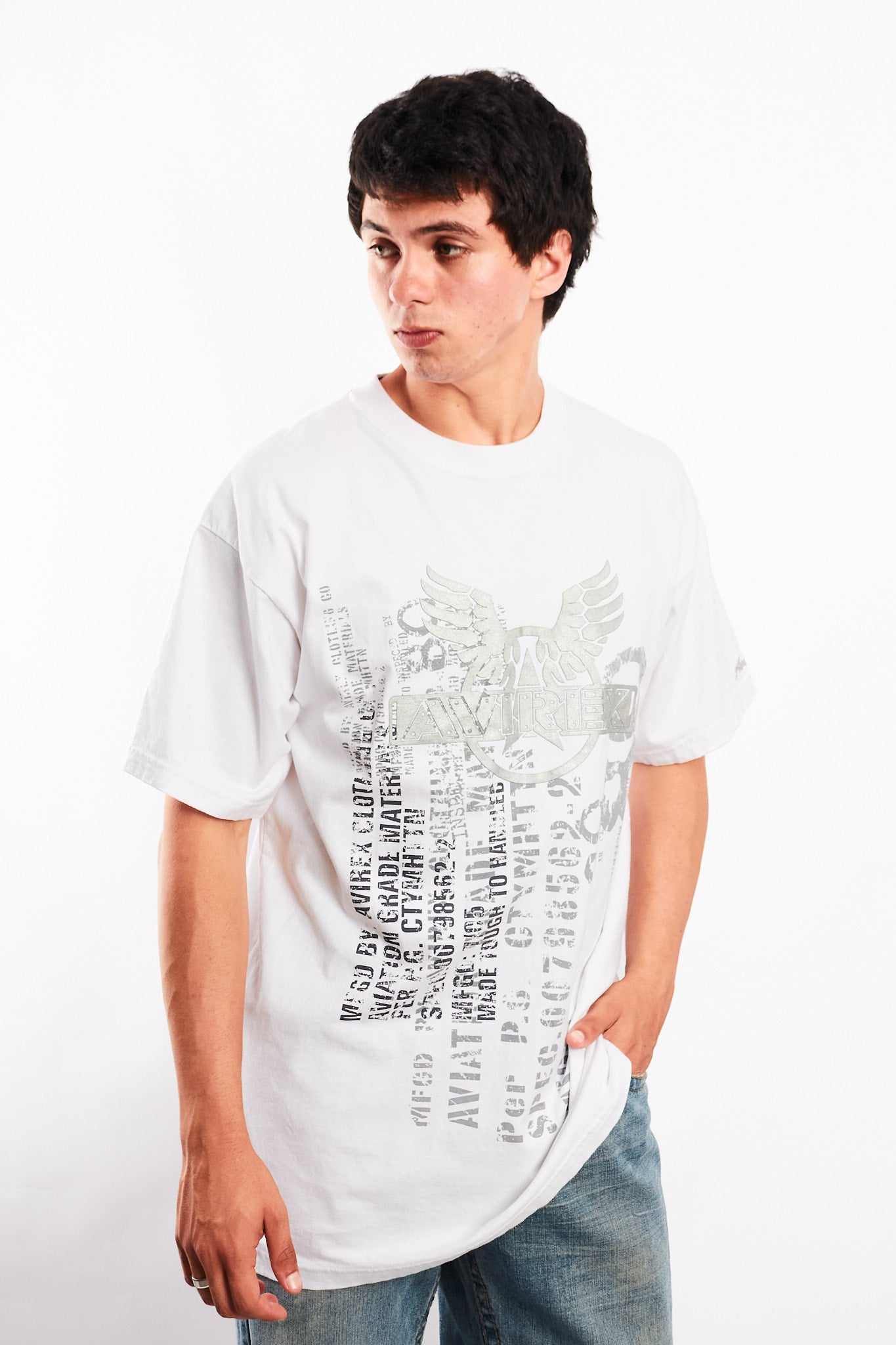 Y2K Vintage Avirex Graphic Tee (L)