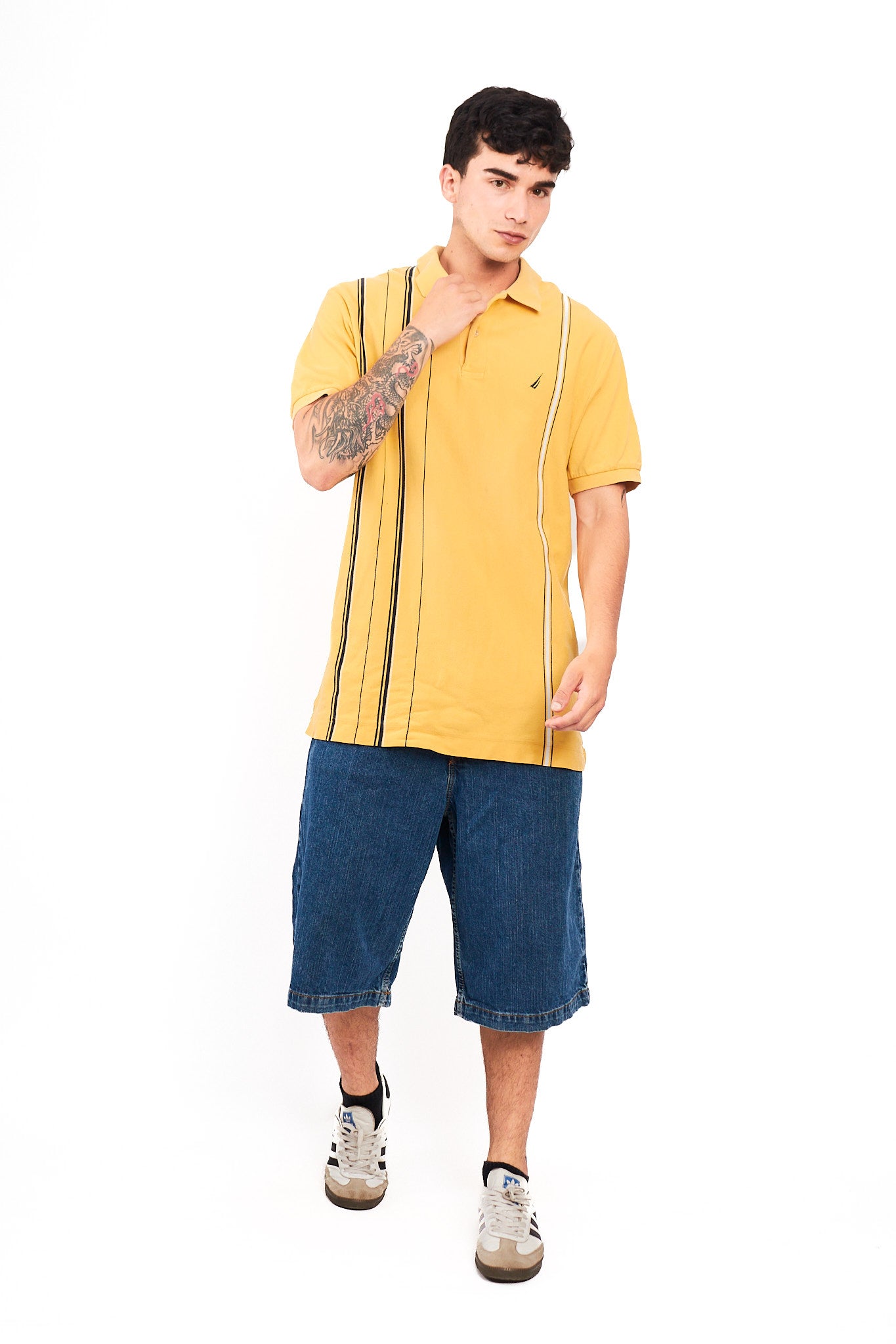 2000 Nautica Striped Polo Shirt (L/XL)