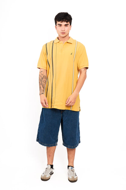 2000 Nautica Striped Polo Shirt (L/XL)