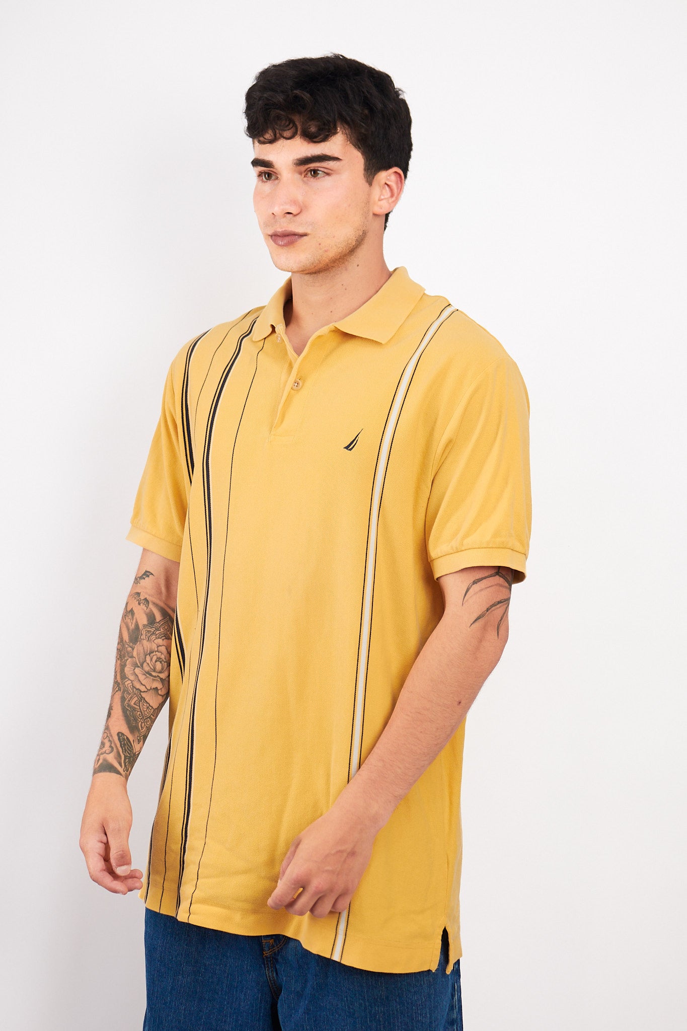 2000 Nautica Striped Polo Shirt (L/XL)