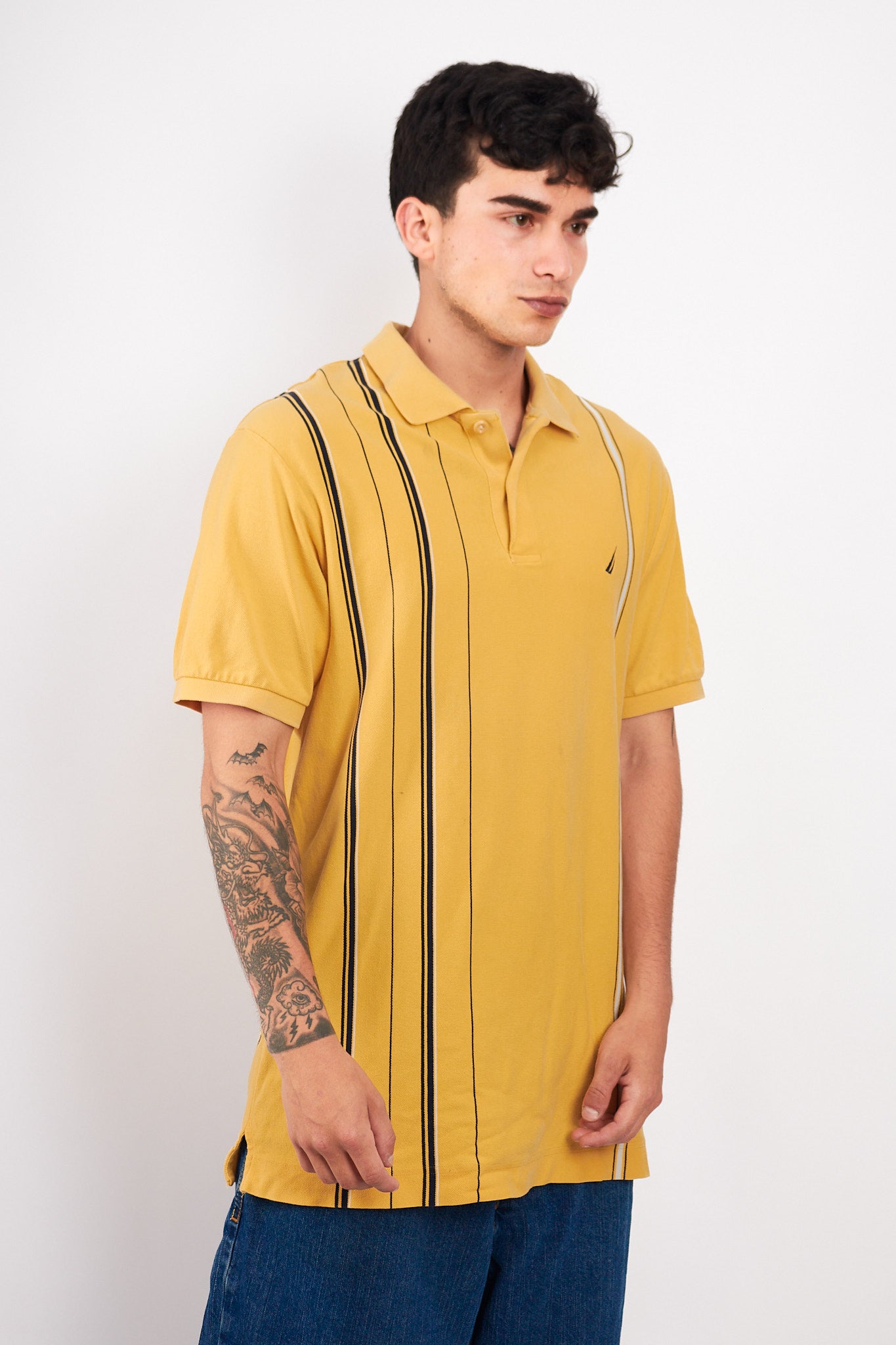 2000 Nautica Striped Polo Shirt (L/XL)