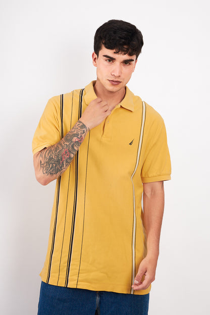 2000 Nautica Striped Polo Shirt (L/XL)