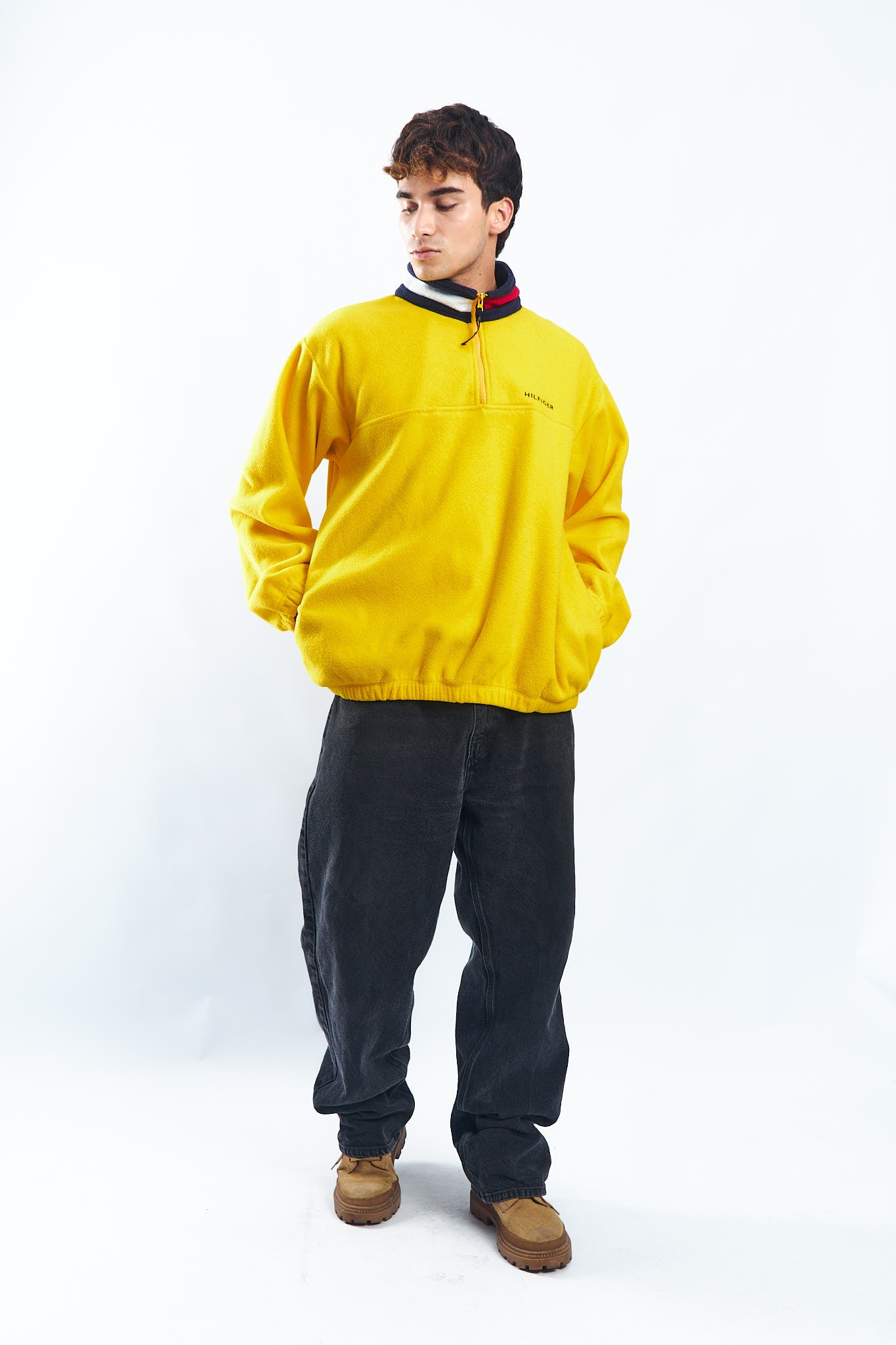 1990 Tommy Hilfiger Fleece Quarter Zip (XL/XXL)