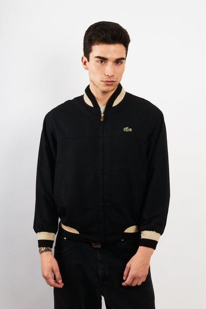 2000 Vintage Lacoste Reversible Night Blue/ Tartan Bomber Jacket (M)