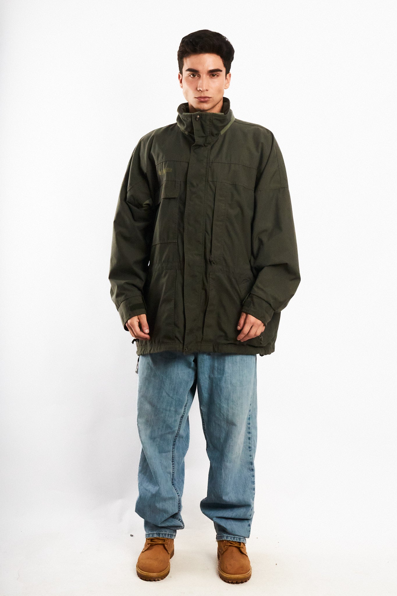2000 Vintage Columbia Army Green Jacket (XL/XXL)