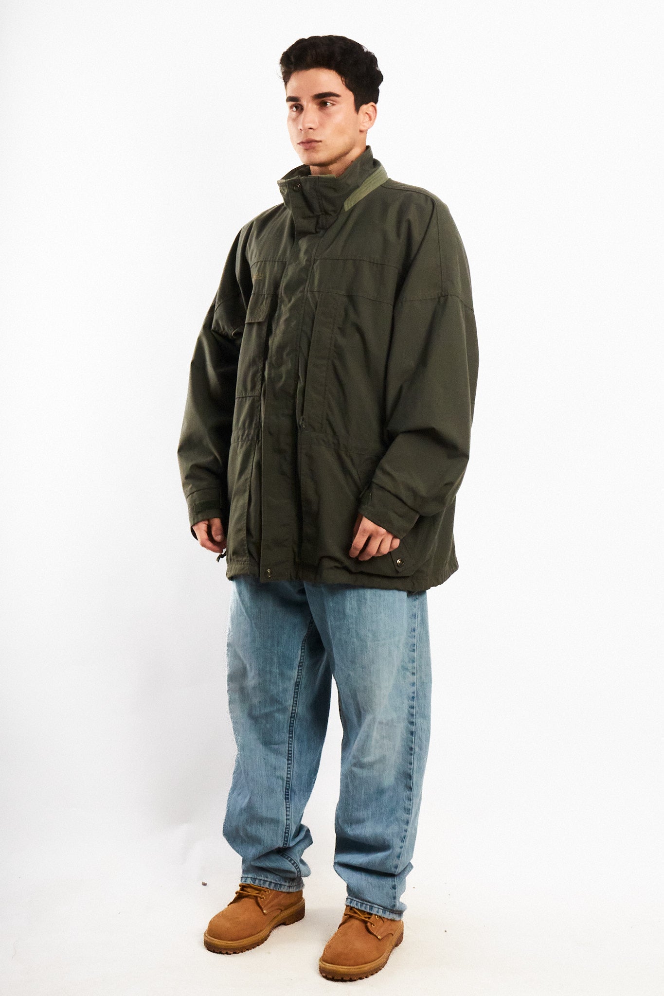 2000 Vintage Columbia Army Green Jacket (XL/XXL)