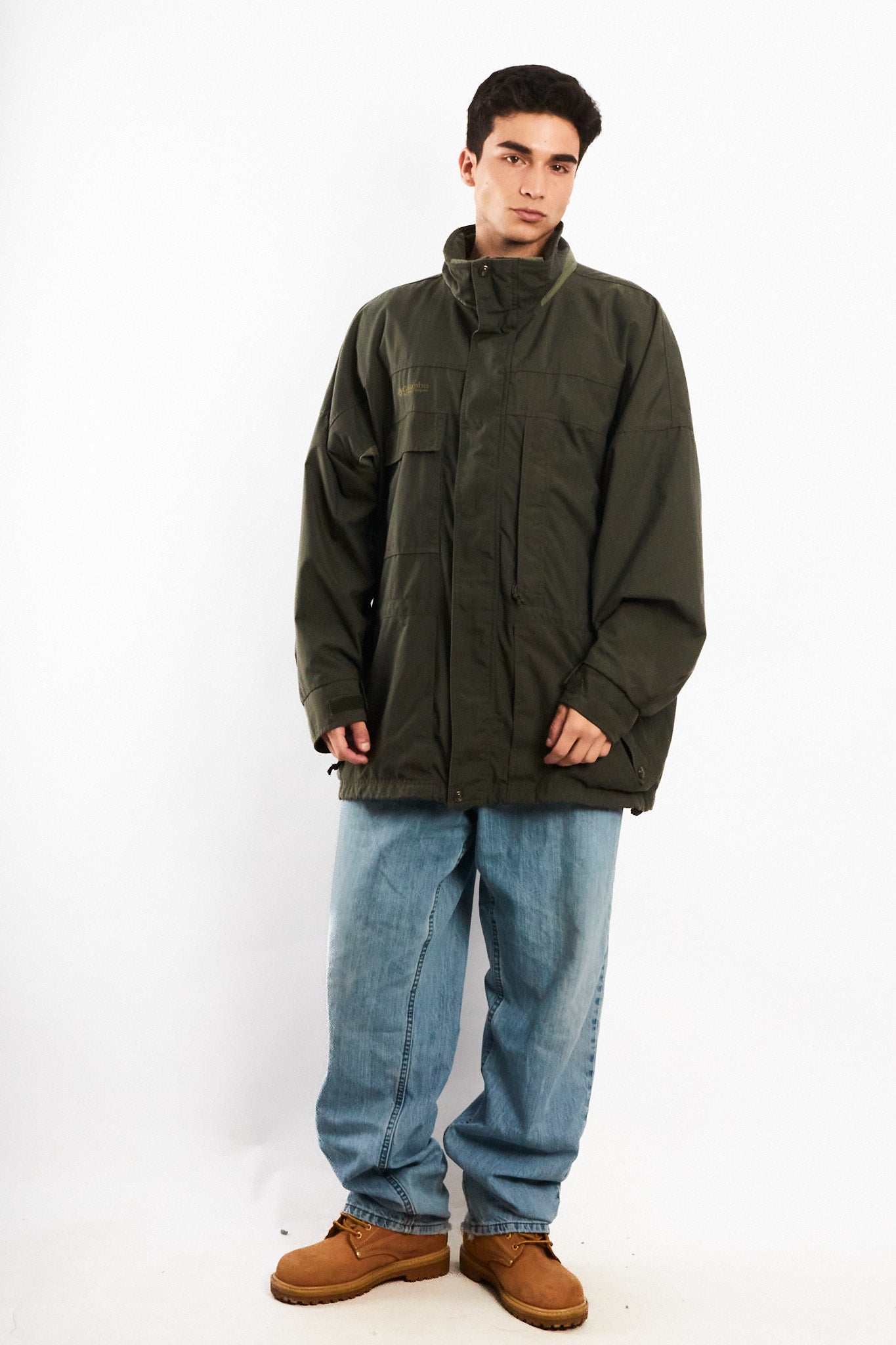 2000 Vintage Columbia Army Green Jacket (XL/XXL)