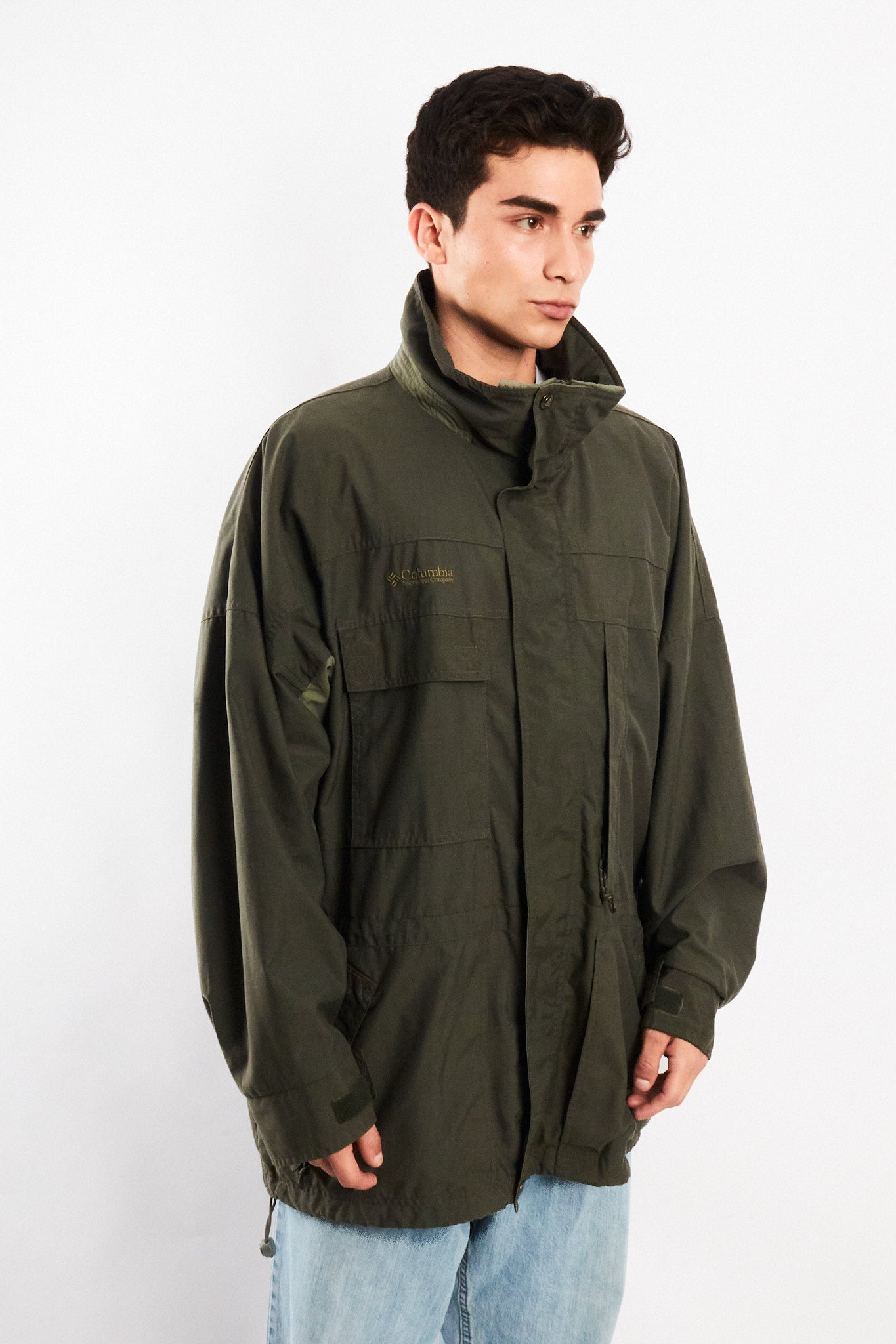 2000 Vintage Columbia Army Green Jacket (XL/XXL)