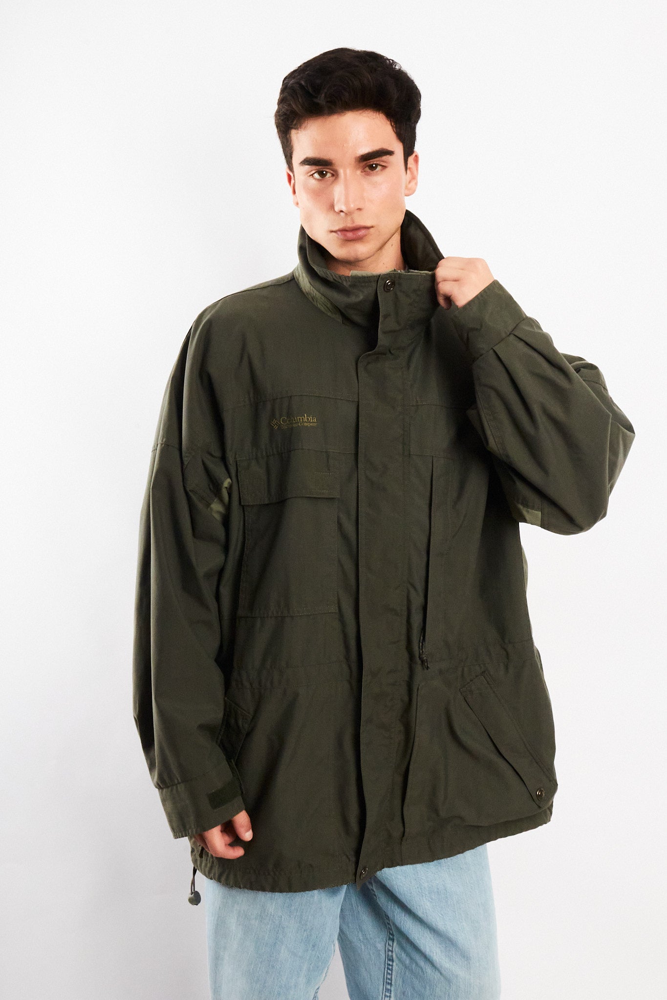 2000 Vintage Columbia Army Green Jacket (XL/XXL)