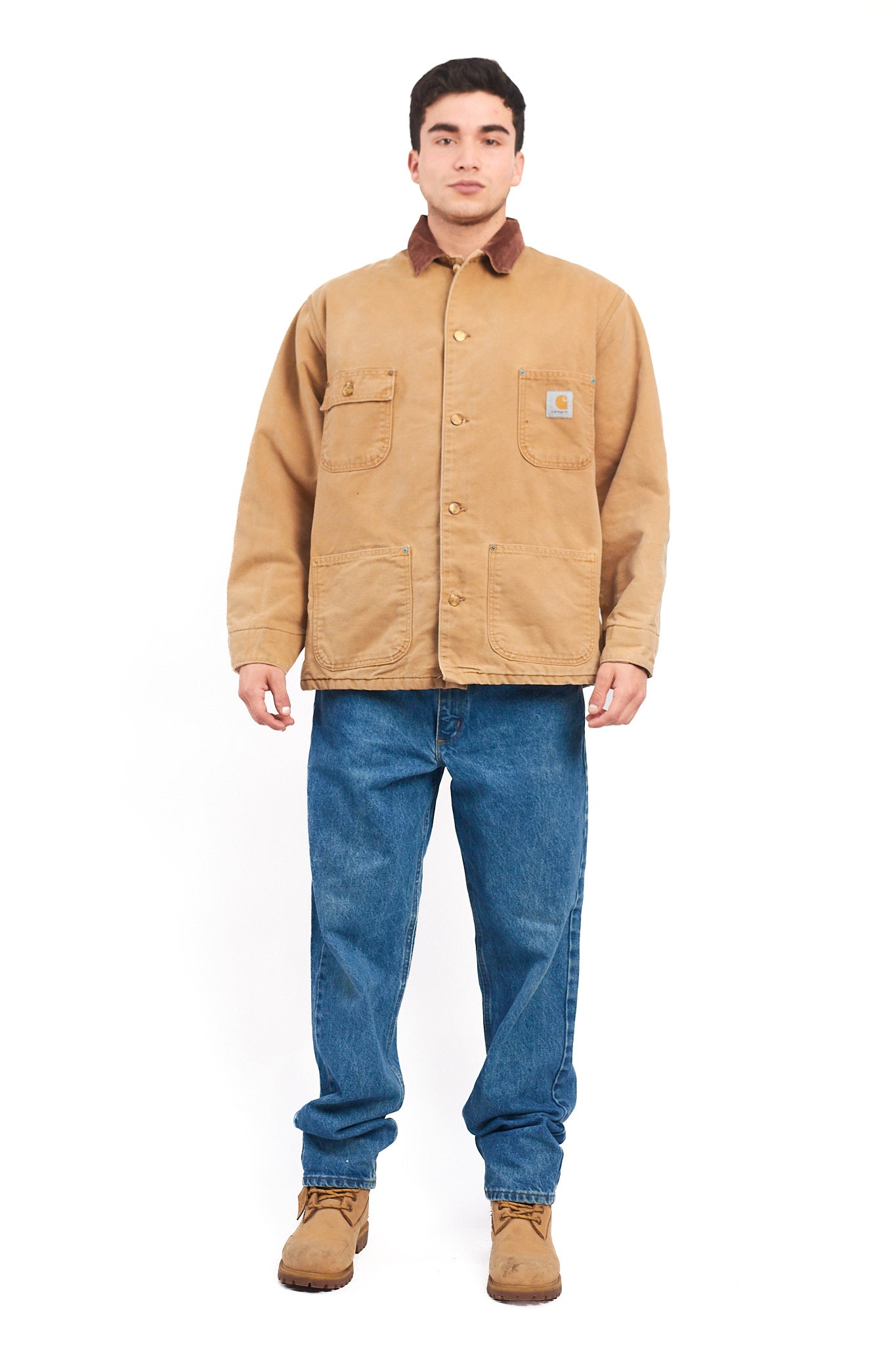 Vintage Carhartt C01 Hamilton Brown Michigan Chore Coat (M/L)