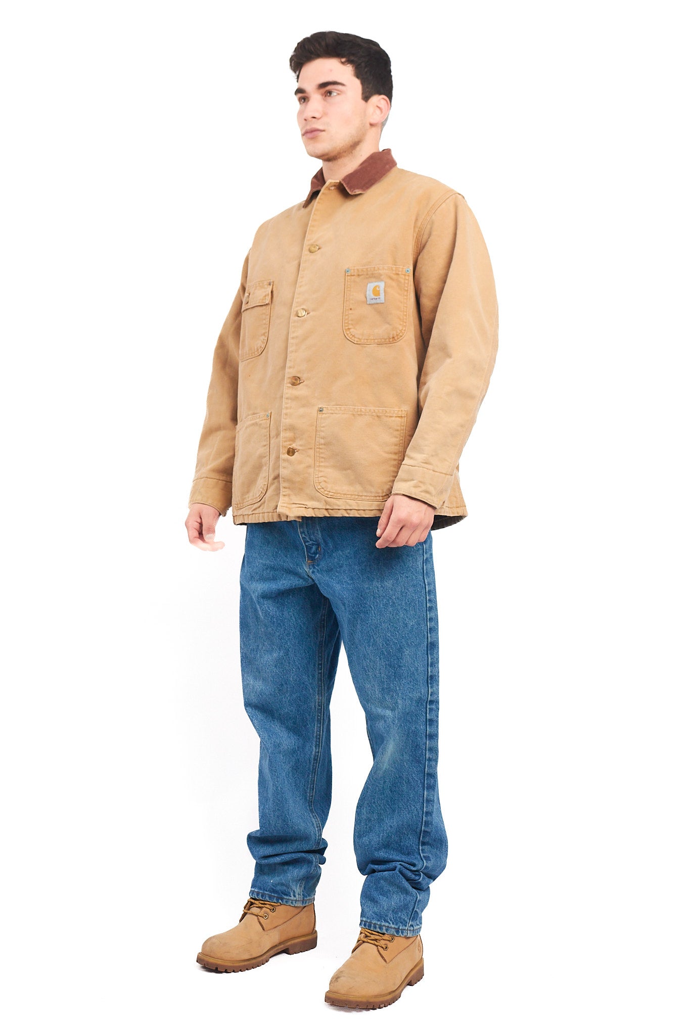 Vintage Carhartt C01 Hamilton Brown Michigan Chore Coat (M/L)